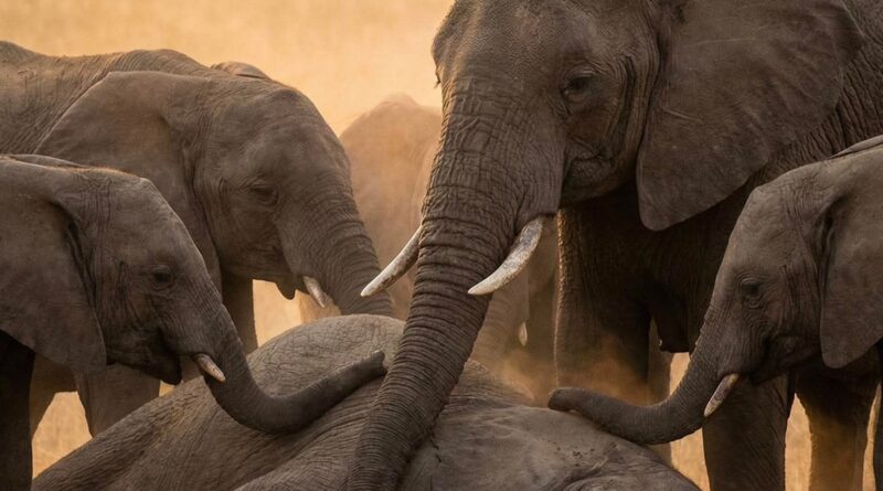 Слоновете траурят, ако някой от стадото умре Слоновете траурят, ако някой от стадото умре
