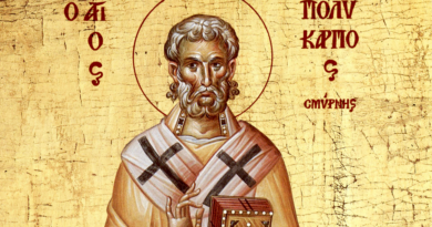 Православната църква почита Св. мъченик Поликарп, ученик на Йоан Богослов Православната църква почита Св. мъченик Поликарп, ученик на Йоан Богослов