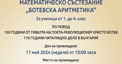Тазгодишното издание на състезанието „Ботевска аритметика“ очаква своите участници