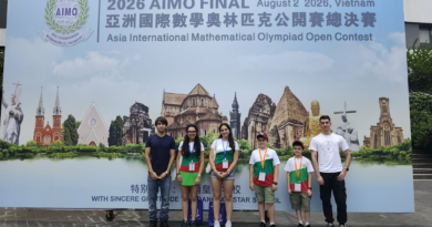 Златен медал за България в Asia International Mathematical Olympiad Open Contest в Ханой