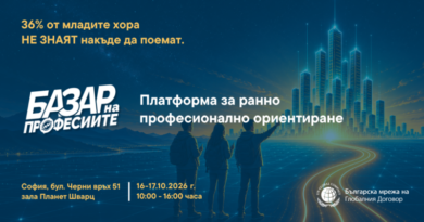 Как избираш професия, която още не съществува? „Базар на професиите“ среща младите хора с бизнеса на 16 и 17 октомври 2026 г. с работилници и дискусии